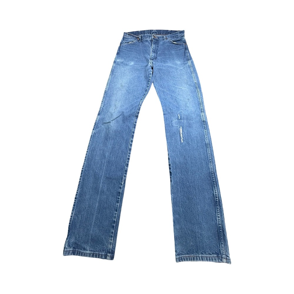 Wrangler 13MWZ Jeans Mens 34x38 Blue Cowboy Cut Cotton Denim Western